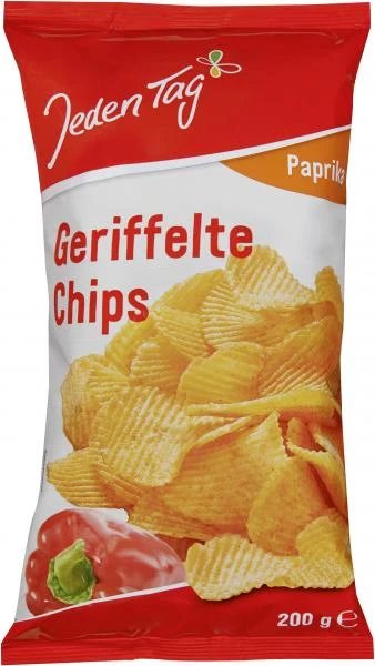 Jeden Tag Geriffelte Chips Paprika 1 Jeden Tag Geriffelte Chips Paprika
