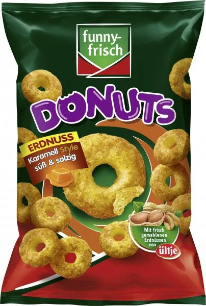 Funny-frisch Donuts Erdnuss Karamell Style Süß & Salzig 1 Funny-frisch Donuts Erdnuss Karamell Style Süß & Salzig
