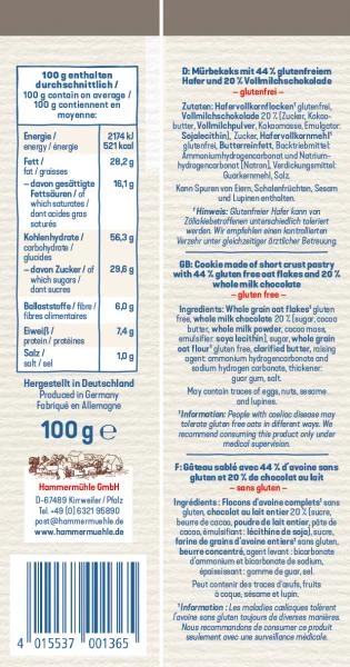 Hammermühle Haferkekse Mit Vollmilchschokolade 2 Hammermühle Haferkekse Mit Vollmilchschokolade – Bild 2