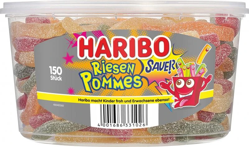 Haribo Riesen Pommes Sauer 1 Haribo Riesen Pommes Sauer