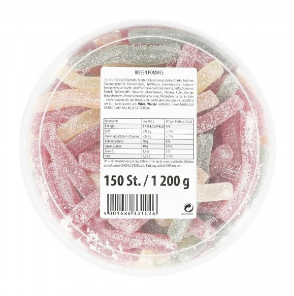 Haribo Riesen Pommes Sauer 2 Haribo Riesen Pommes Sauer – Bild 2