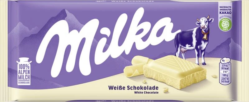 Milka Tafel Weiße Schokolade 1 Milka Tafel Weiße Schokolade