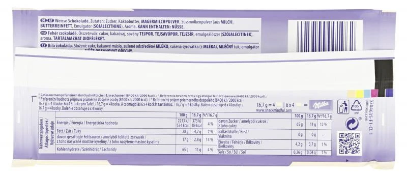 Milka Tafel Weiße Schokolade 3 Milka Tafel Weiße Schokolade – Bild 3
