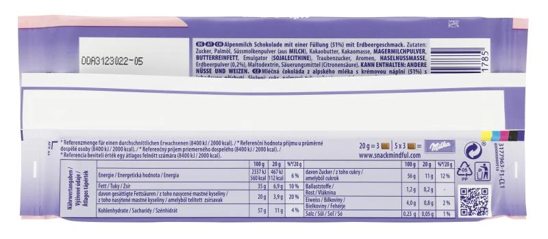 Milka Tafel Erdbeer-Joghurt 100 G 3 Milka Tafel Erdbeer-Joghurt 100 G – Bild 3