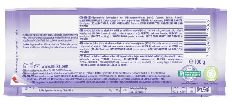 Milka Tafel Alpenmilch-Crème 2 Milka Tafel Alpenmilch-Crème – Bild 2