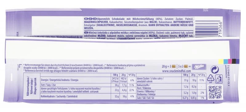 Milka Tafel Alpenmilch-Crème 3 Milka Tafel Alpenmilch-Crème – Bild 3