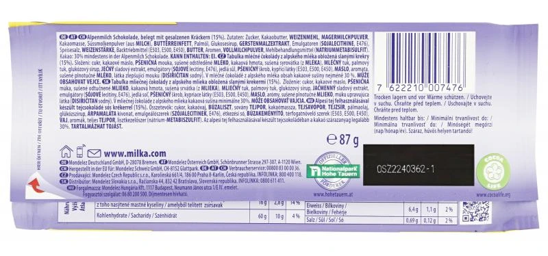 Milka Tafel Alpenmilch & Tuc Cracker 2 Milka Tafel Alpenmilch & Tuc Cracker – Bild 2