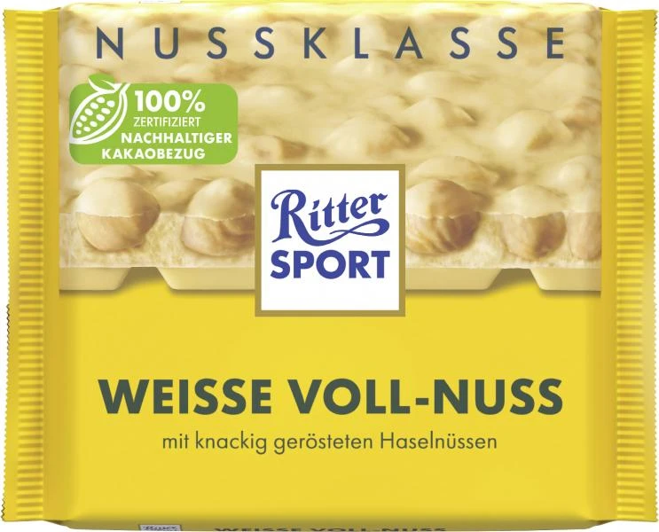 Ritter Sport Nussklasse Weisse Voll-Nuss 1 Ritter Sport Nussklasse Weisse Voll-Nuss