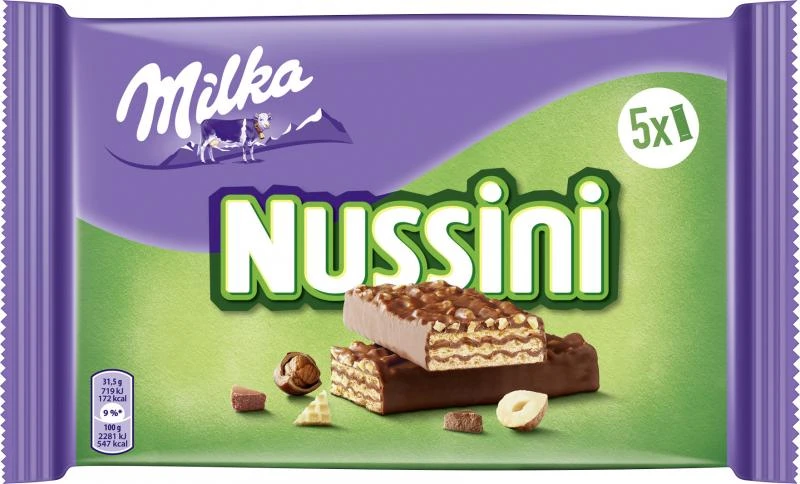Milka Nussini Schoko Nussriegel 5er 1 Milka Nussini Schoko Nussriegel 5er