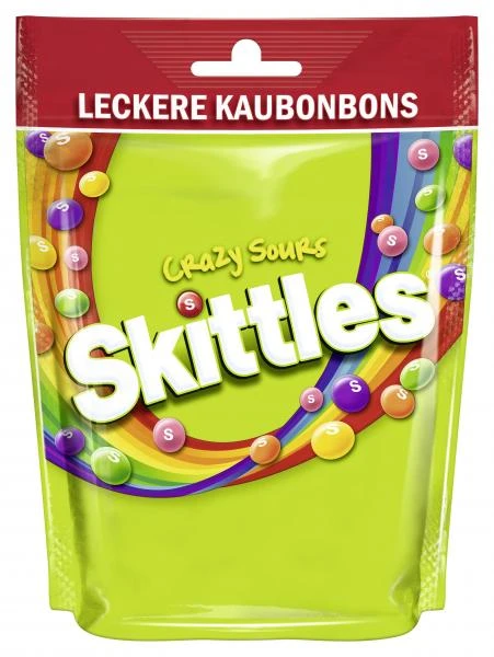 Skittles Crazy Sours Kaubonbons Vegan 1 Skittles Crazy Sours Kaubonbons Vegan