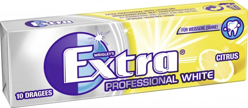 Extra Professional White Citrus Kaugummi 1 Extra Professional White Citrus Kaugummi