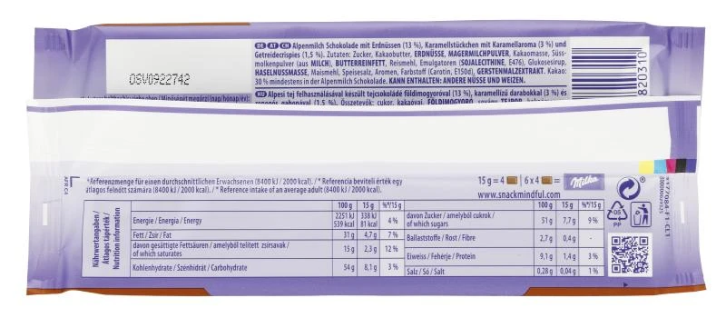 Milka Tafel Erdnuss Crisp 3 Milka Tafel Erdnuss Crisp – Bild 3