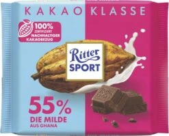 Ritter Sport Kakao Klasse 55% Die Milde Aus Ghana