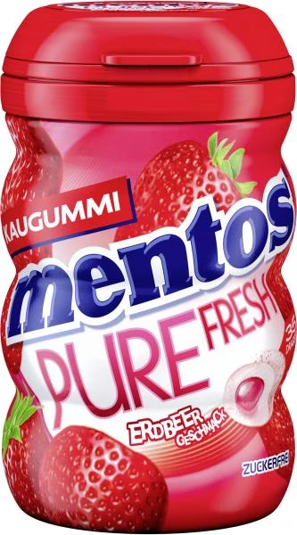 Mentos Gum Pure Fresh Erdbeere 1 Mentos Gum Pure Fresh Erdbeere