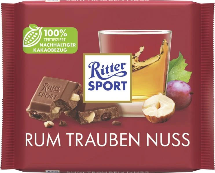 Ritter Sport Vielfalt Rum Trauben Nuss 2 Ritter Sport Vielfalt Rum Trauben Nuss – Bild 2