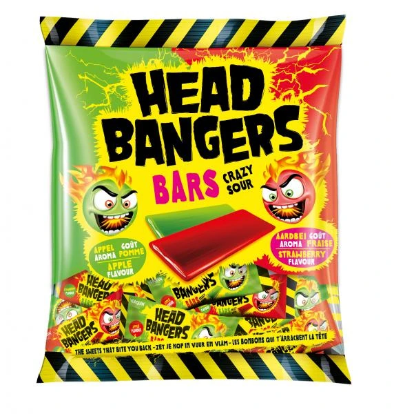 Head Bangers Bars Crazy Sour Apfel & Erdbeere 1 Head Bangers Bars Crazy Sour Apfel & Erdbeere