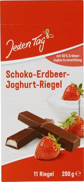 Jeden Tag Schoko-Erdbeer-Joghurt-Riegel 1 Jeden Tag Schoko-Erdbeer-Joghurt-Riegel
