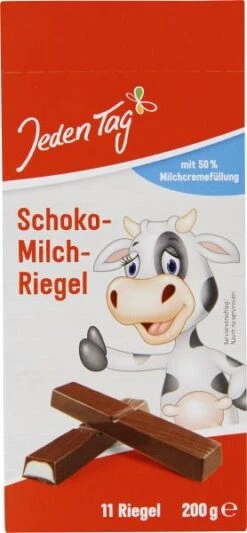 Jeden Tag Schoko-Milch-Riegel