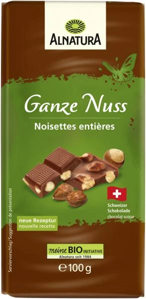 Alnatura Ganze Nuss Vollmilch Schokolade 1 Alnatura Ganze Nuss Vollmilch Schokolade