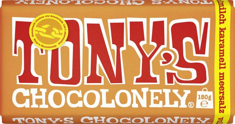 Tony's Chocolonely Vollmilchschokolade Karamell Meersalz 1 Tony's Chocolonely Vollmilchschokolade Karamell Meersalz