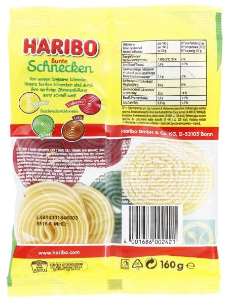 Haribo Bunte Schnecken 2 Haribo Bunte Schnecken – Bild 2